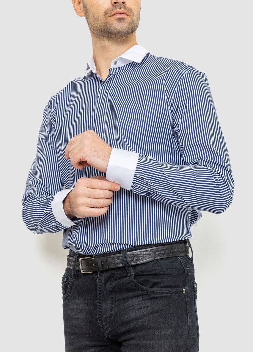 Белая классическая рубашка в полоску No Brand