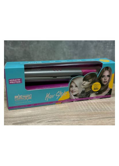 Выпрямитель Hair Style с кератиновым покрытием для волос цифровая регулировка 5 режимов Серебристый DSP (368904410)