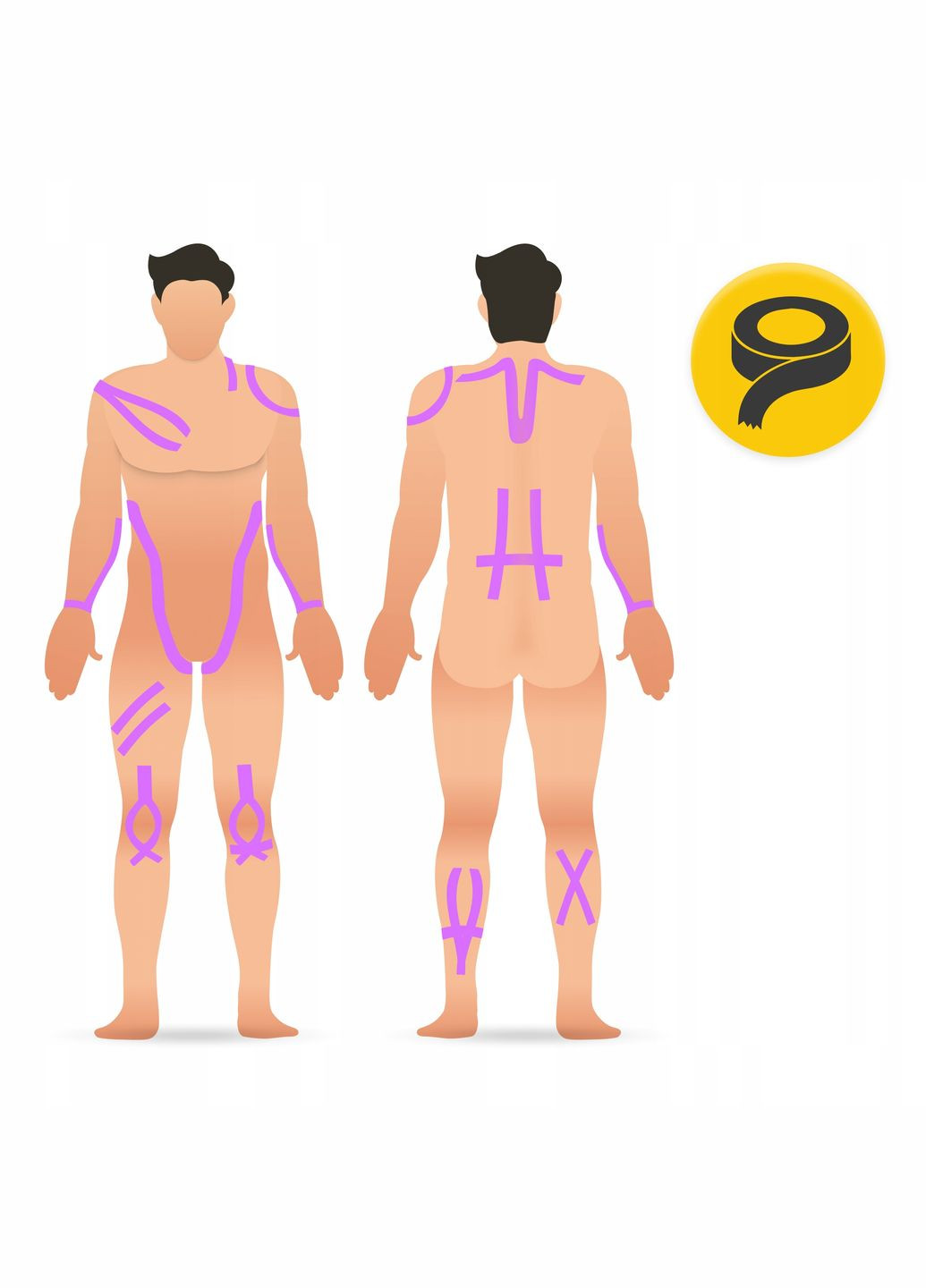 Стрічка кінезіологічна (кінезіо тейп) 5 см x 5 м Violet () 4FIZJO P-5907739318817 (315348515)