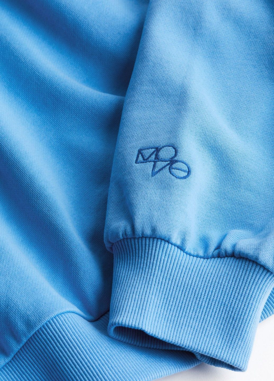 Свитшот H&M - крой однотонный голубой кэжуал - (283251801)