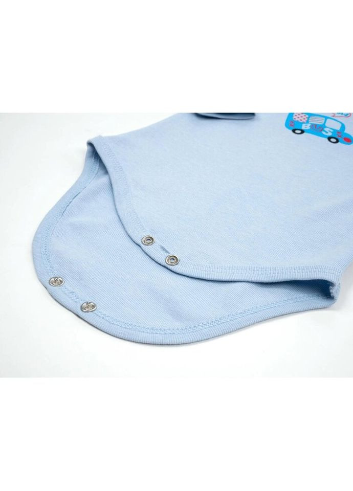 Боди с длинным рукавом с автобусом (1027-92-blue1) Breeze (301277025)