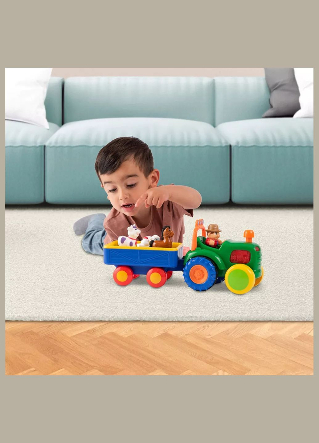 Игровой набор Трактор с трейлером (063180) KIDDI SMART (326806179)