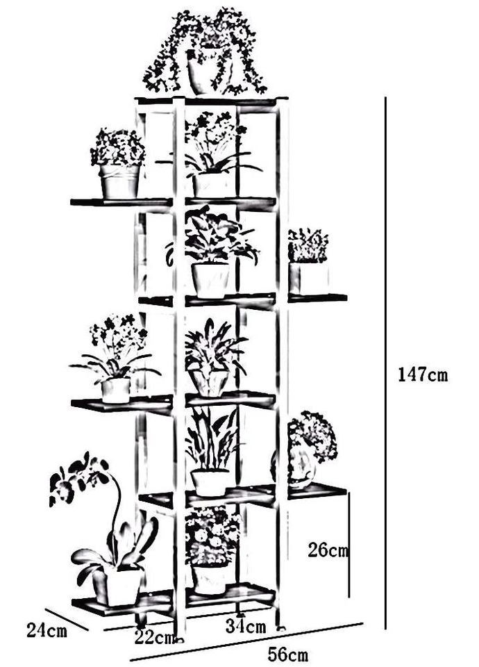 Подставка для цветов из дерева Масейра зефир (ЦСТ-013720) No Brand (328226999)
