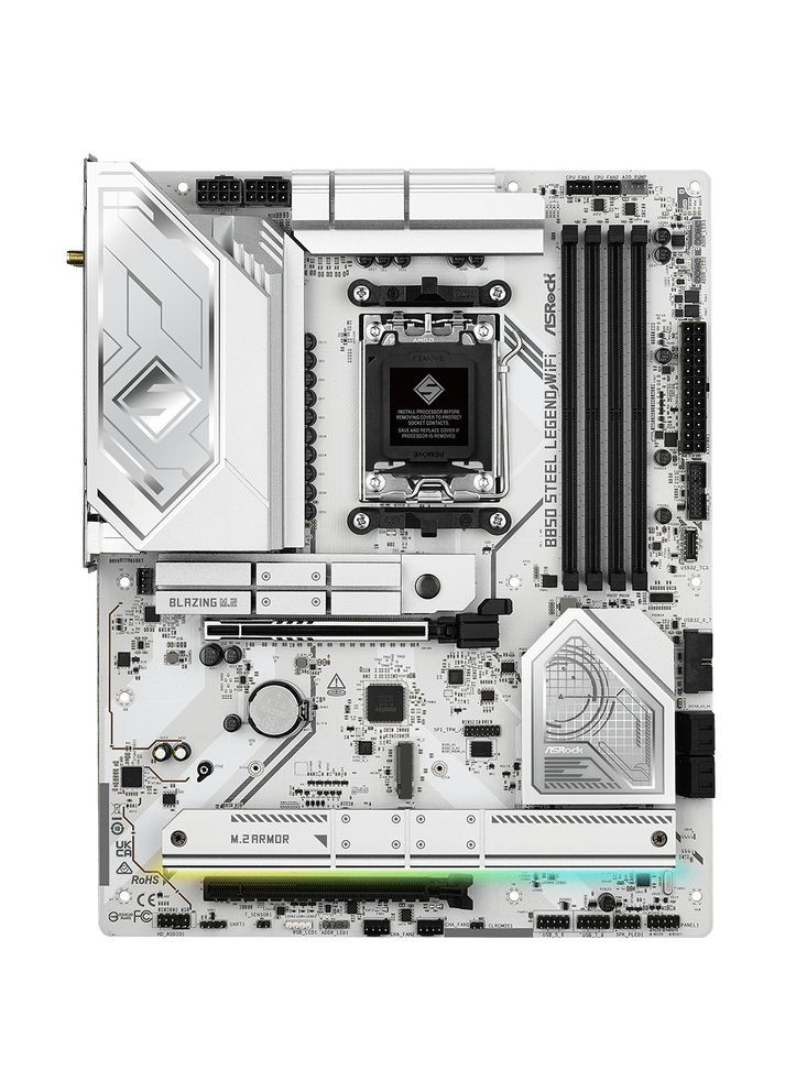 B850 Steel Legend WiFi (AM5/B850, 4*DDR5, 2xPCIex16, HDMI, 4xSATAIII, 4xM.2, 2.5GLan, ATX) ASRock (322336801)