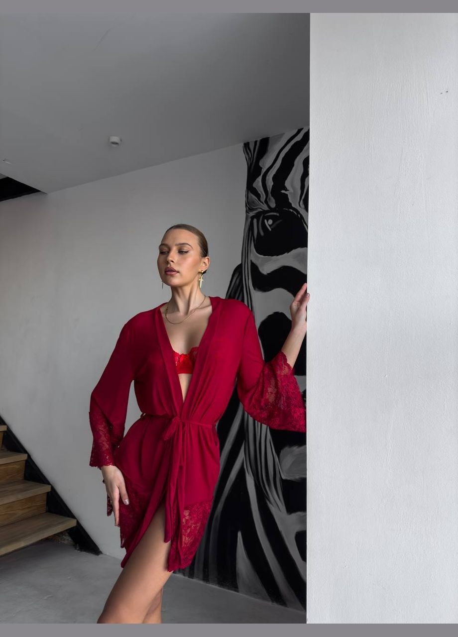 Халат с кружевом No Brand (315055984)