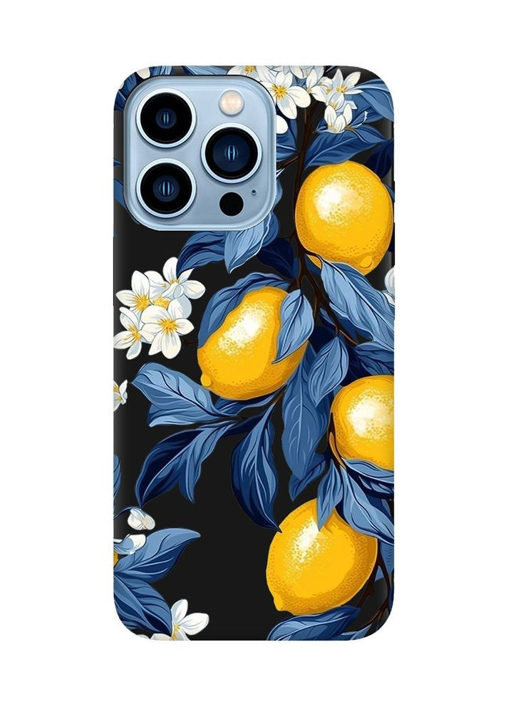 Матовий чорний чохол на Apple iPhone 13 Pro Max Лимонне дерево (принт 417) Creative (361113344)