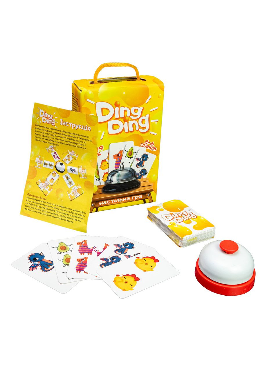 Настольная игра для детей 7+ развивающая украинская активная с колокольчиком набор из 55 карт Strateg (362437959)