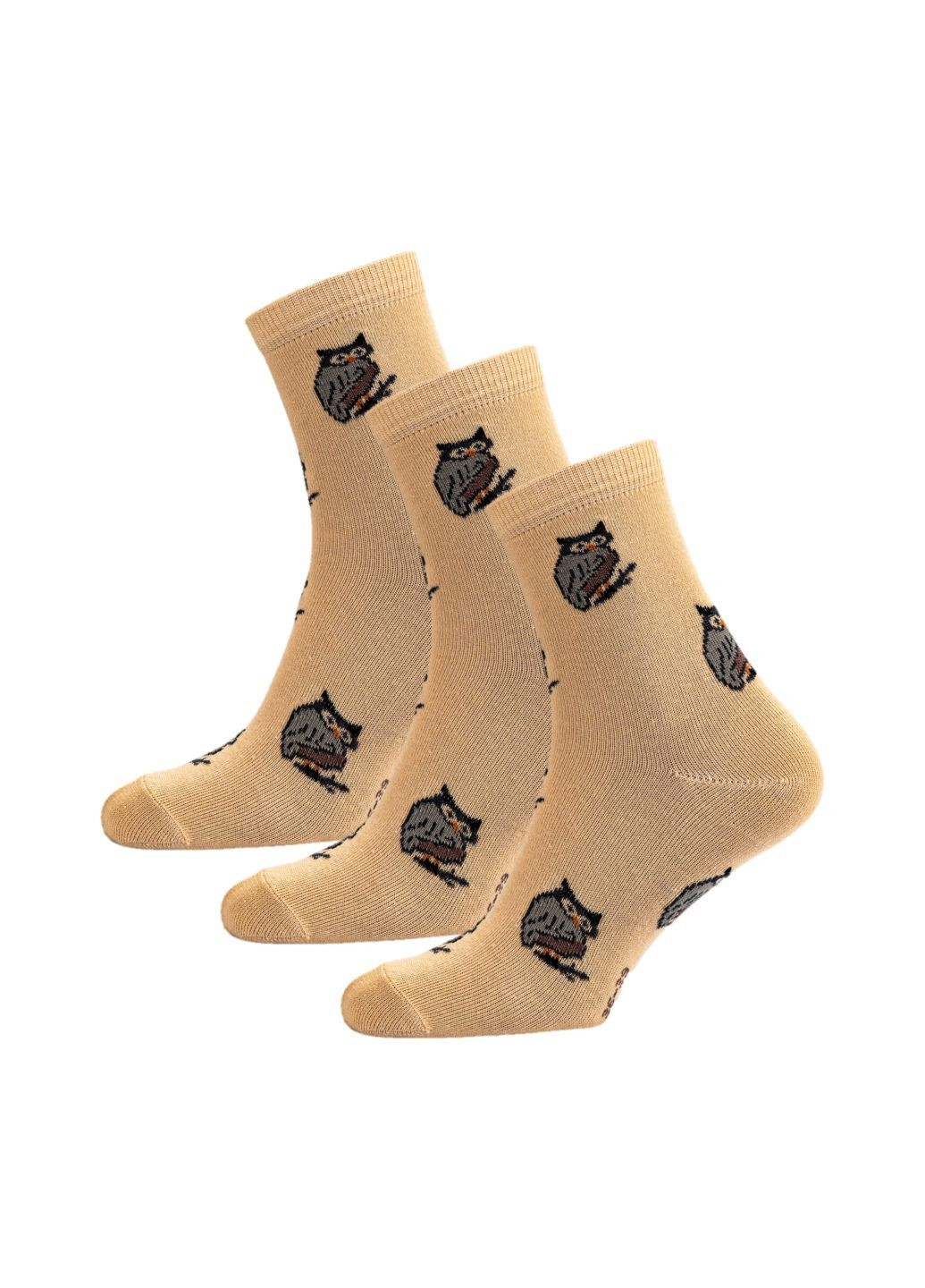 Бежевые набор (3 шт) женских носков Siela (302517099)