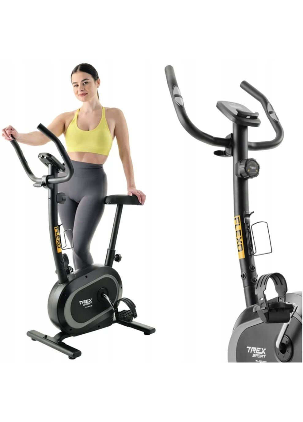 Велотренажер TX-450MB FLEXO магнитный черный TREX Sport (361952797)