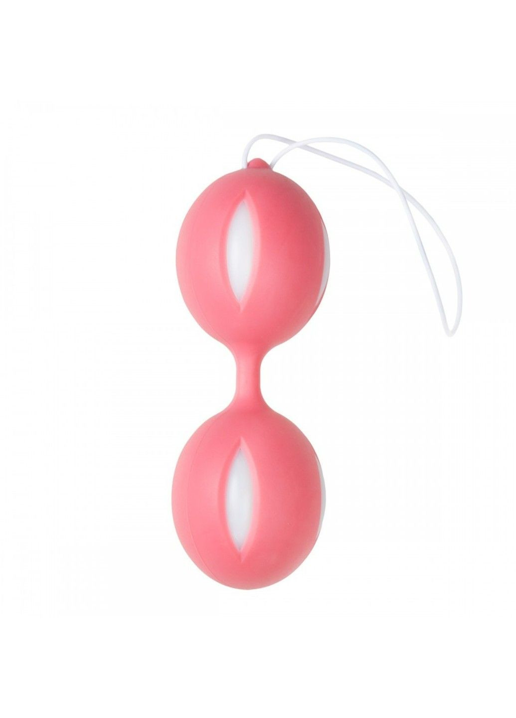 Вагінальні кульки із зміщеним центром тяжкості, силіконові, рожеві, 46 г EasyToys (290850985)