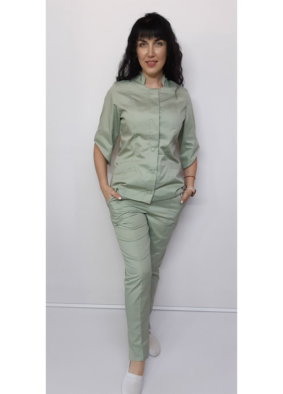 Жіночий медичний костюм Стефанія котон три чверті рукав 60, No Brand (361360429)