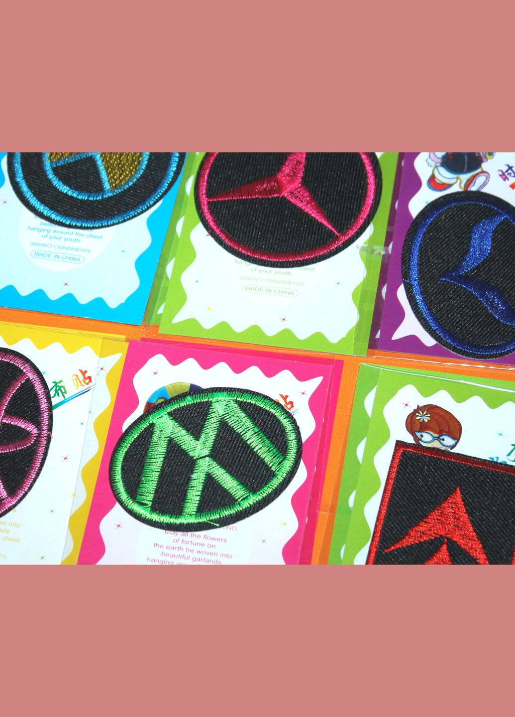 Аплікація для одягу нашивка №156 Емблеми авто 9шт/6х6см FROM FACTORY A156 (335398728)