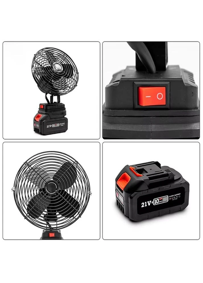 Акумуляторний настільний вентилятор FAN LD-8 (24V Lithium Battery), потужний портативний вентилятор на підставці ATLANFA (390780243)