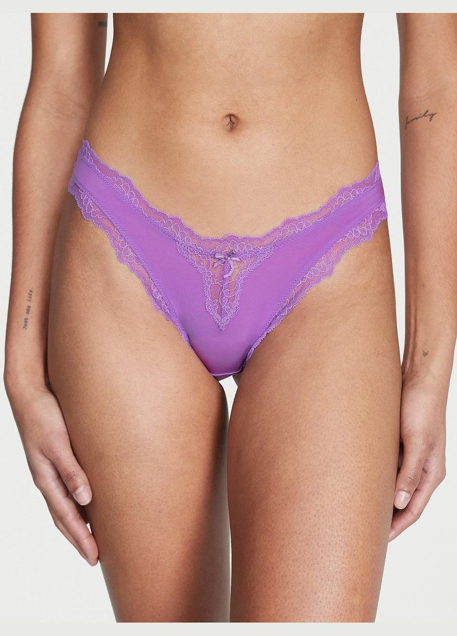 Женские трусики DREAM ANGELS LaceTrim Brazilian XS фиолетовый Victoria's Secret (294292193)
