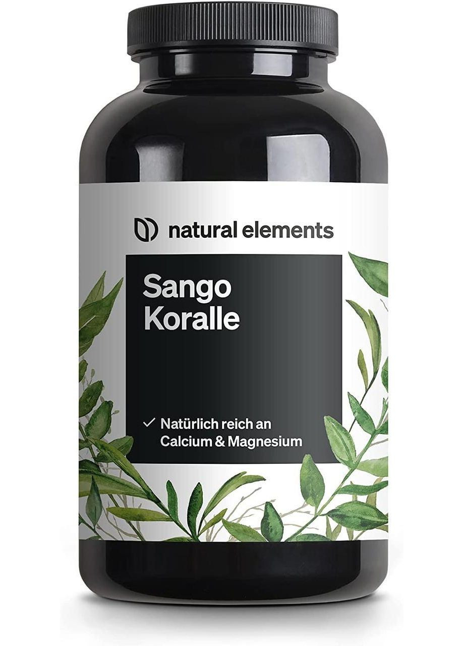 Морской коралл Санго (Sango) (660 мг кальция 330 мг магния) – 180 капсул Natural Elements (301221601)