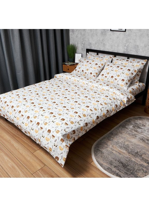 Комплект постільної білизни Бязь Gold Люкс «» King Size 220x240 наволочки 2х40х60 (MS-820006405) Moon&Star Jungle Joy (356114471)