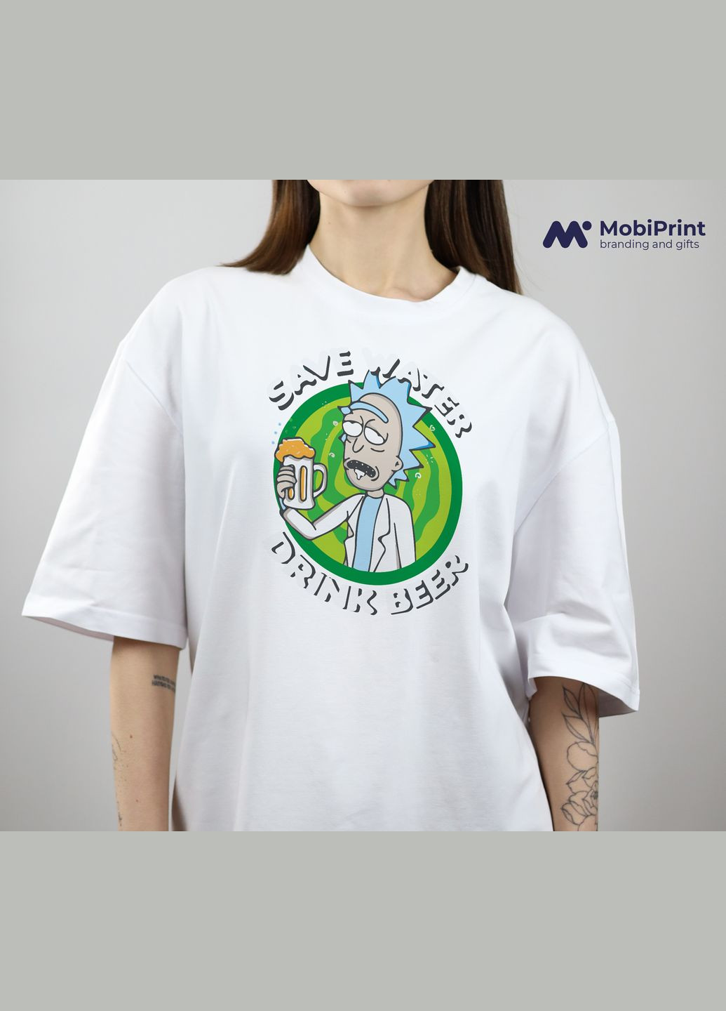 Футболка оверсайз Рік та Морті (Rick and Morty) MobiPrint (293943984)