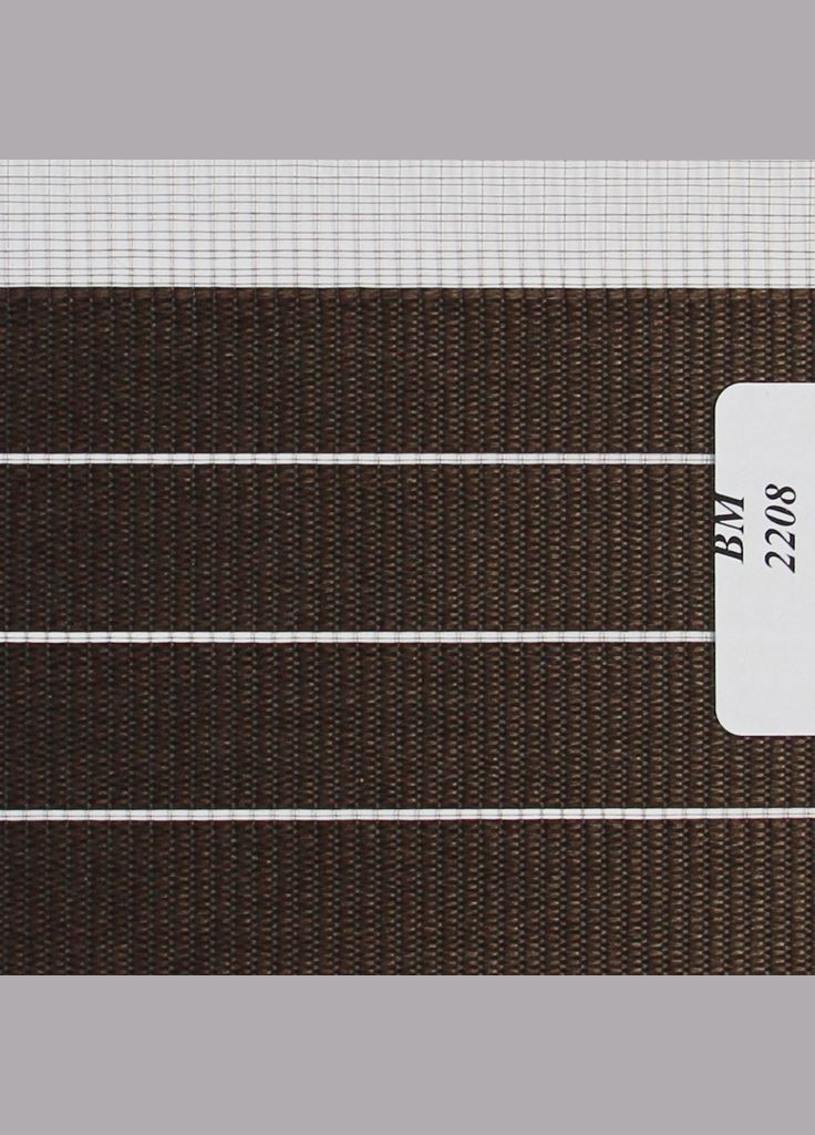 Рулонные шторы День ночь Ткань Зебра ВМ-2208 Шоколад Maranda (368828454)