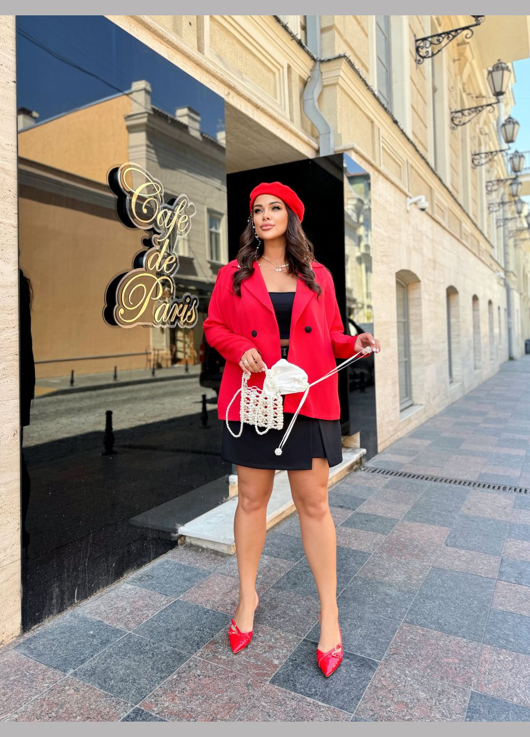 Красный женский пиджак с бахромой No Brand однотонный - всесезон