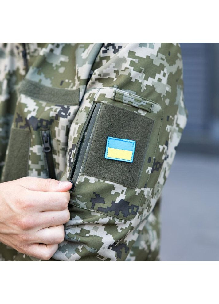 Армейская мужская куртка SoftShell весна/осень пиксель No Brand (360506901)