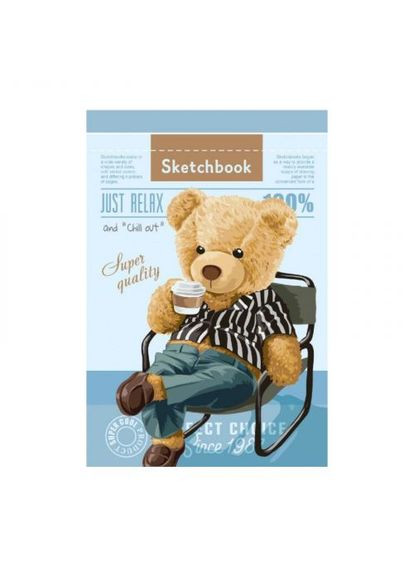 Скетчбук 36 листов, (МИШКА С КОФЕМ) Bourgeois (366819286)