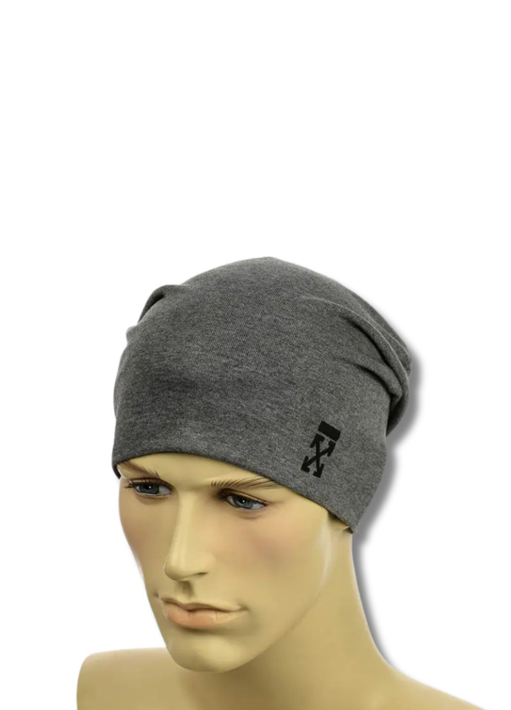 Трикотажна чоловіча шапка панчоха Off-White / Офф-Вайт No Brand Чоловіча трикотажна шапка (337094130)