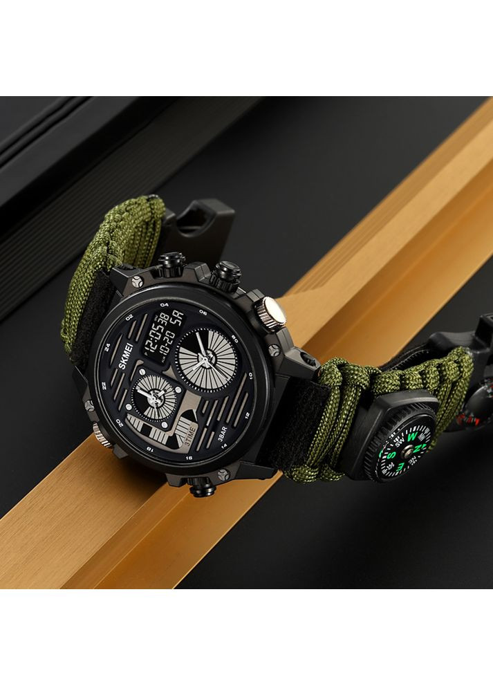 Годинники Army Green кварцові спортивні для чоловіків з будильником та секундоміром електронні ProDobro (367265822)