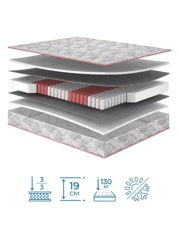 Матрац Four Red Carmin/Кармін 180x200 MatroLuxe 66107-15 (360547912)