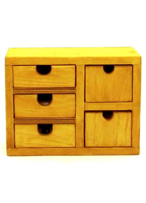 Міні-комод з дерева Берхала каррі (МНК-008303) No Brand (328228239)