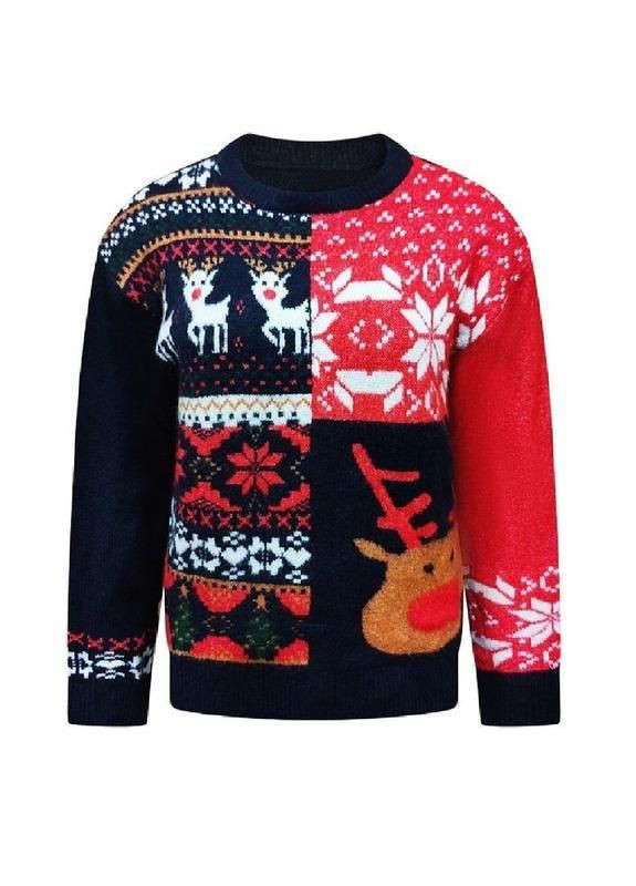 Комбінований зимовий жіночий новорічний светр Esmara