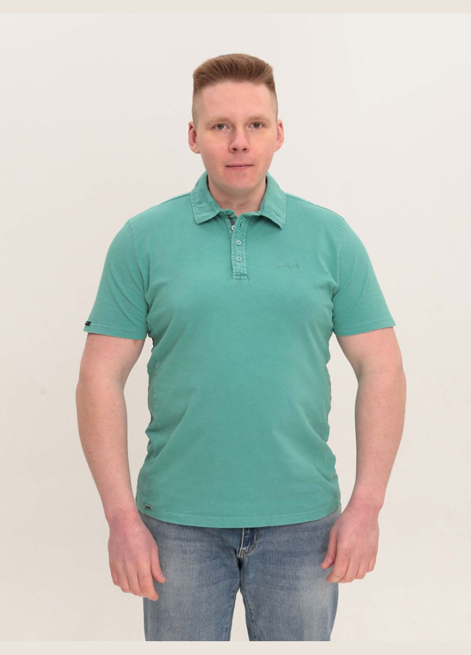 Поло чоловіче зелене пряме короткий рукав великий розмір Jean Piere Пряма (324219708)