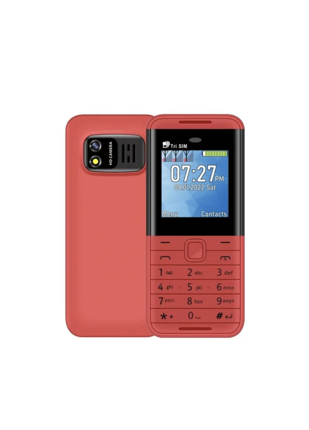 Мини мобильный телефон AIEK BM5310 3SIM Красный Home (288578985)