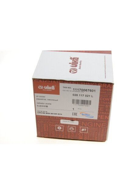 Радіатор масляний VW Caddy/Crafter/T5 1.9/2.5TDI 03-15 (теплообмінник) 11170067601 (opt-om) VIKA (342409410)