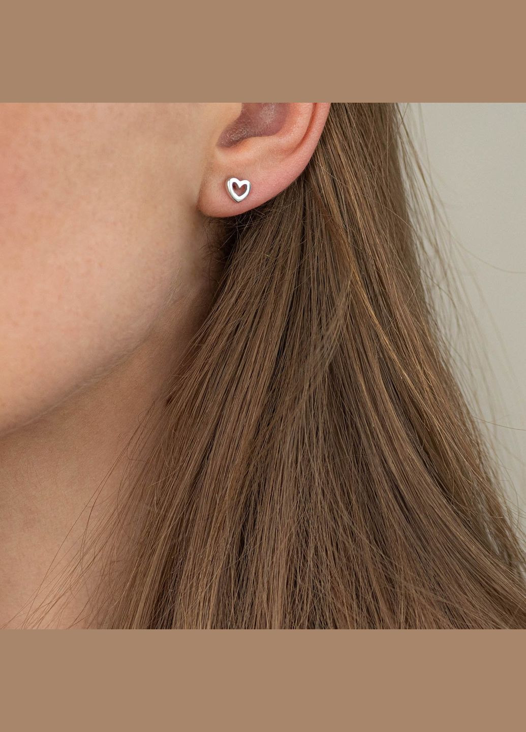 Срібні сережки - пусети Сердечка 122751 Oniks (269536272)