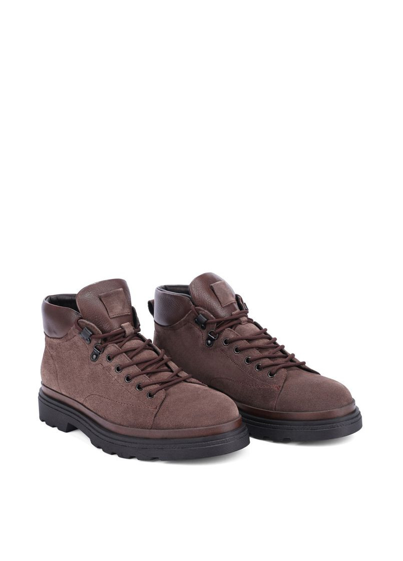 Коричневые осенние мужские ботинки hs2431-11 коричневый замша Miguel Miratez