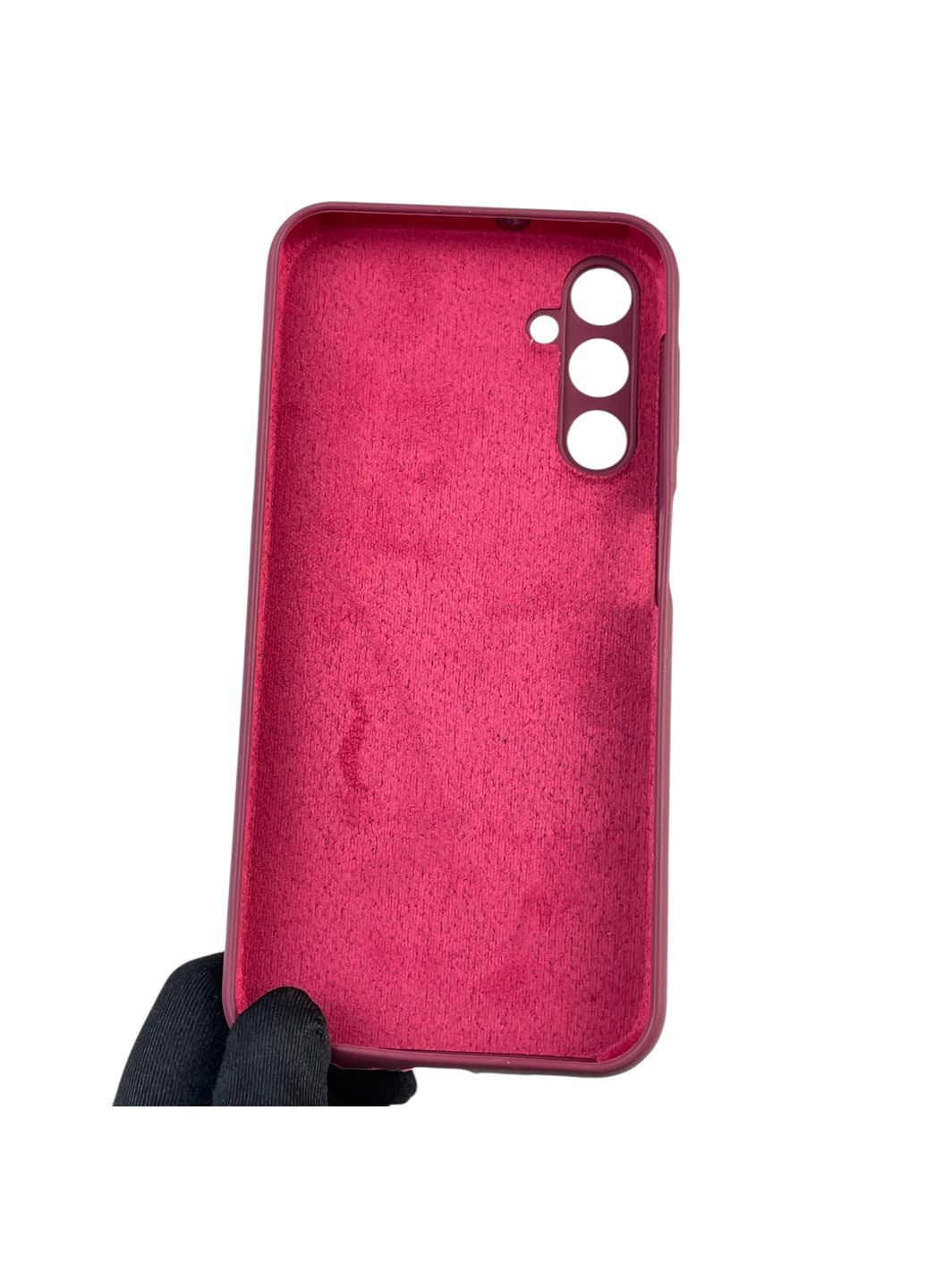 Чохол для Galaxy A24 (SM-A245F) силіконовий з мікрофіброю нековзний на самсунг а24 бордовий Samsung (366018923)