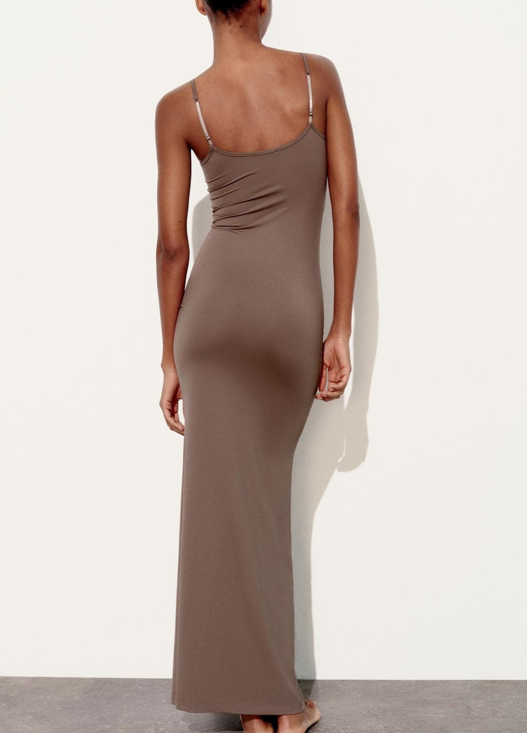 Сіро-коричнева кежуал сукня Zara однотонна