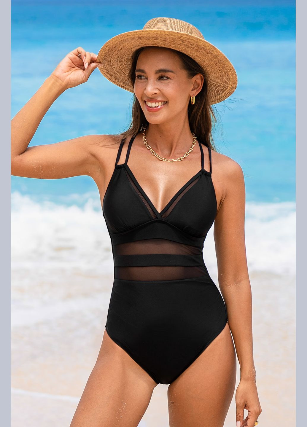 Чорний літній купальник CUPSHE