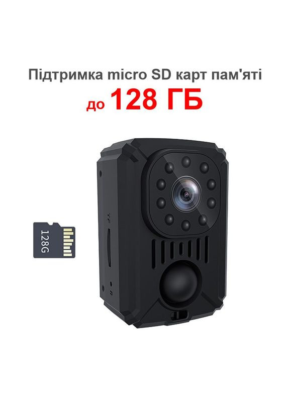 Мини камера с датчиком движения MD31, Full HD 1080P, SD до 128 ГБ, аккумулятор 1500мАч (100837) Nectronix (321960350)