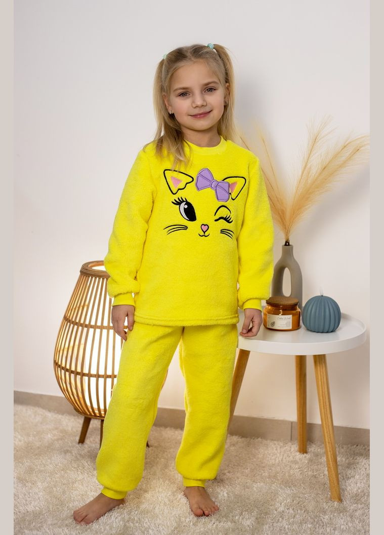 Жовта піжама для дівчаток 02-2706-23в 104 см Авекстекс