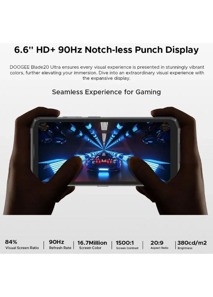 Смартфон Blade20 Ultra 8/512GB Black/Silver Doogee (356728584)