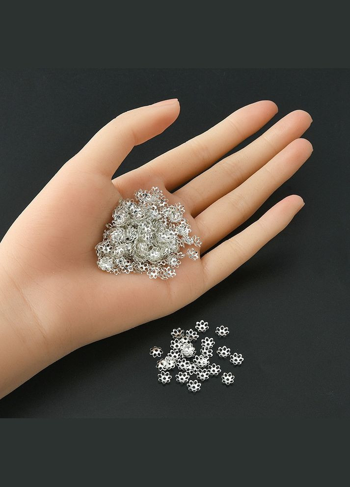 Шапочки для бусин Обниматель для бусины цветок с отверстиями 6 мм YW0001-70S Finding (338434405)