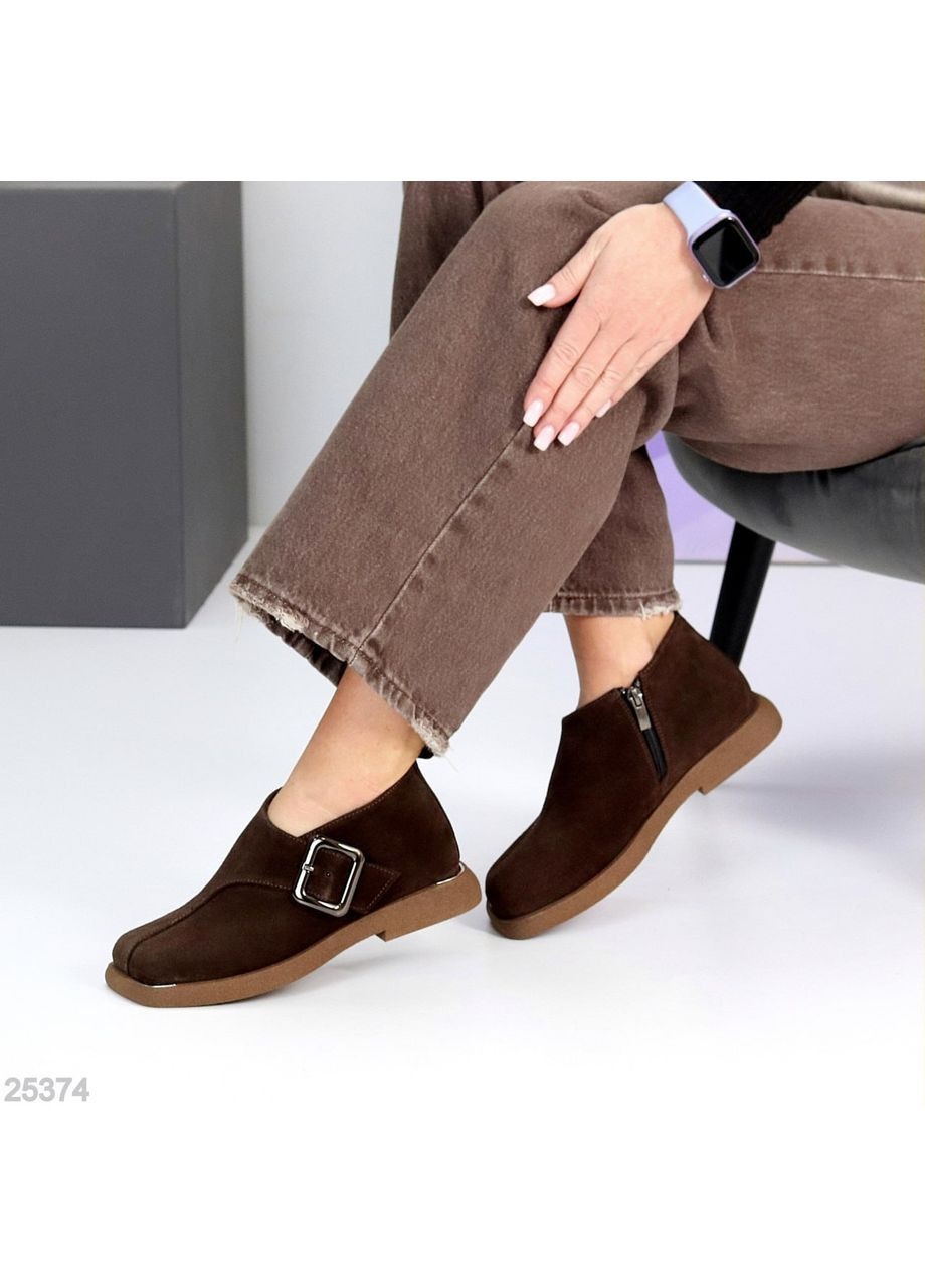 Helen Демисезонные замшевые туфли коричневый з натуральная замша, украина — демисезон (363058458)