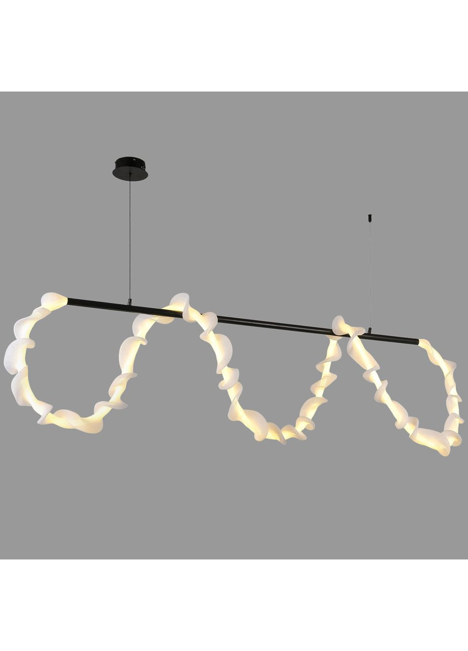 Люстра підвісна чорна довга з гнучкого каната в стилі арт деко (81-3177 (1500) BK) No Brand (370070652)
