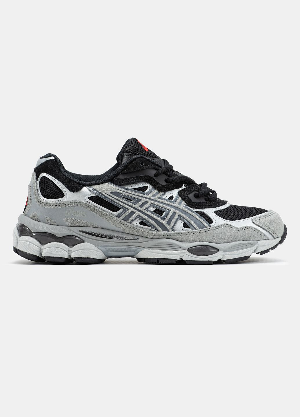 Серые демисезонные кроссовки мужские asics gel-nyc grey black | асикс гель-нюк серые черные No Brand