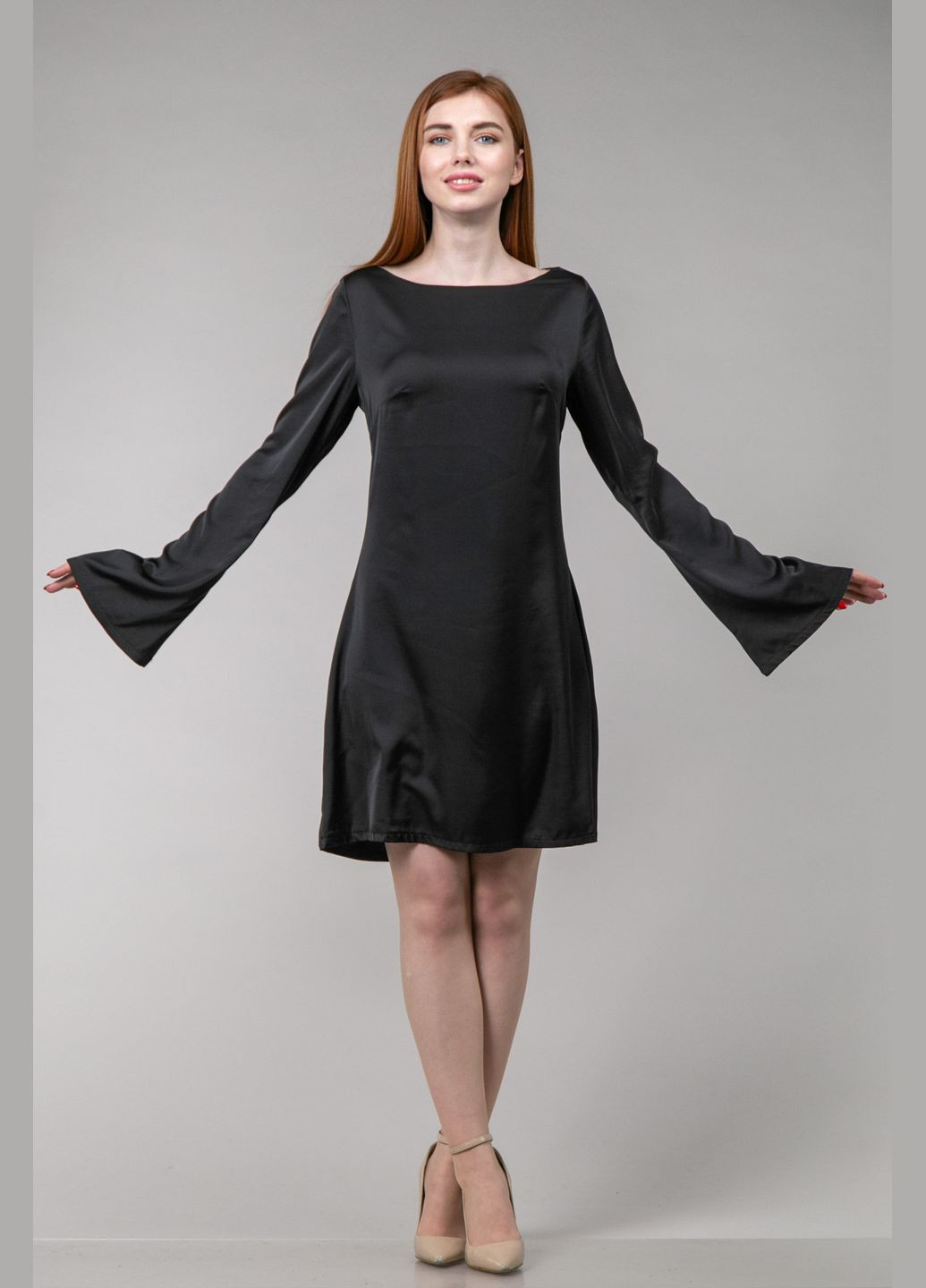 Чорна святковий, кежуал, коктейльна плаття з відкритою спиною CHICLY однотонна