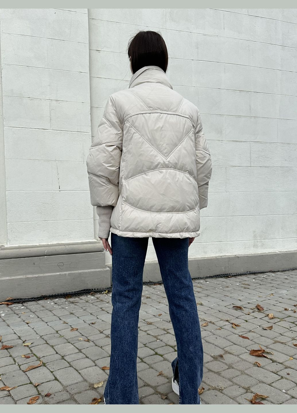 Молочний зимній Пуховик FLY