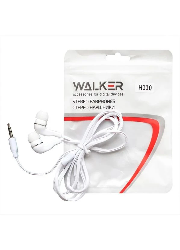 Навушники вакуумні WALKER H110 дротові 3,5 мм силіконовий кабель 1,1 м No Brand (400878337)