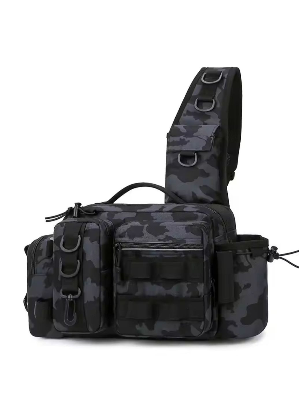 Поясна рибальська сумка спінінгіста для рибальських снастей / приманок Для рибалки Чорна No Brand (366547184)