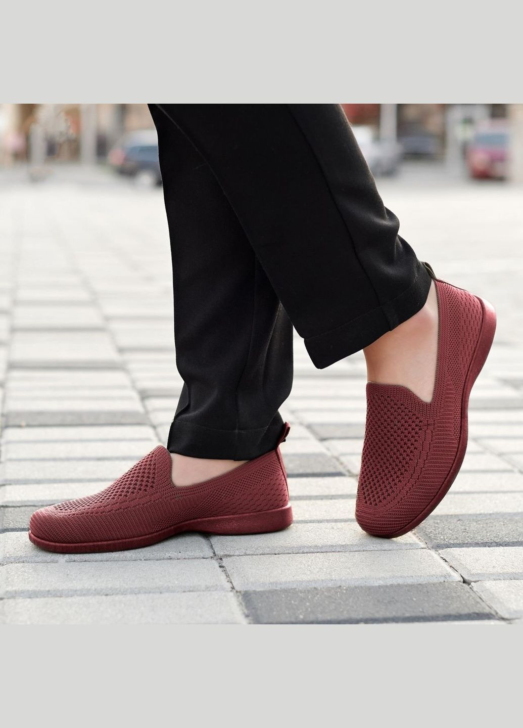 Мокасини жіночі текстильні бордові Gipanis (316701093)